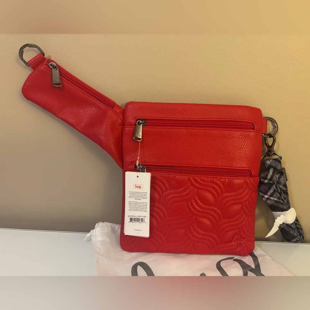 NWT Lug Skipper VL Crossbody Bag Poppy Red